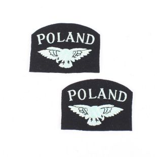 1/6 WW2 Polish resistenza bracciali x 2 e spalla Rank diapositive Patch LOTTO 