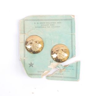 Quartermaster Enlisted collar Discs badges Dome shaped