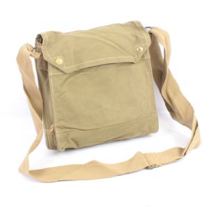 Original MKVII WW2 Gas Mask Bag Rebuilt with new stronger & longer haversack shoulder Strap