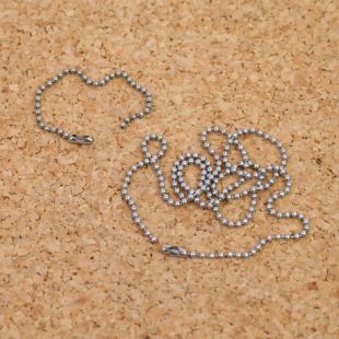 Replacement US Dog Tag Chain set. Ball Chain No Discs