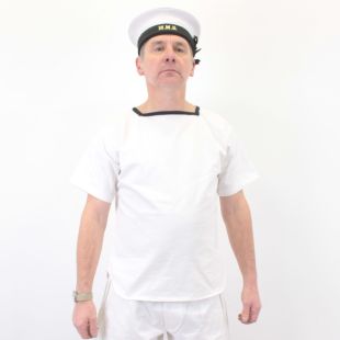 Royal Navy Tropical White Singlet by Kay Canvas