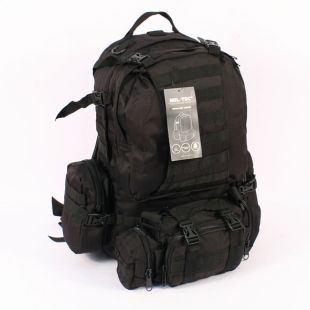 Defense Pack MOLLE Daysack with Removable Pouches Black