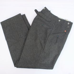 German Steingrau M36 Trousers Slate Grey Wool Trousers by RUM