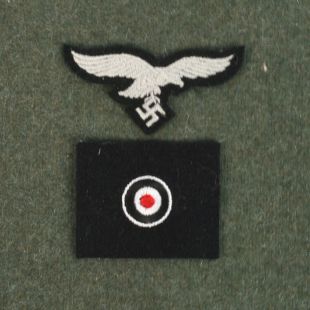 Luftwaffe Hermann Goring Cap Eagle Set Black Back by RUM