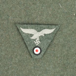 Luftwaffe One Piece Cap Badge Field Grey for M43 Cap by RUM