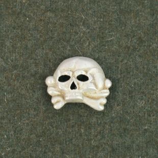1st Pattern SS Skull Cap Badge by Richard Underwood Militaria