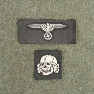 Waffen SS Eagle and Skull Cap Set Grey Small Size by RUM