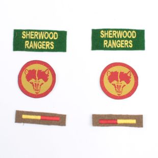 Sherwood Rangers, 8th Armoured Brigade, (D Day and 30 Corp Route March) BD Badge set