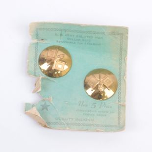 Signals Enlisted collar Discs badges Dome shaped