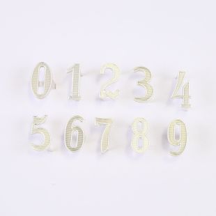 Silver Pin on Numbers Cyphers for German Shoulder Boards Pair
