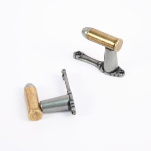 Small Bullet Shaped Gun Wall Hangers. Pair