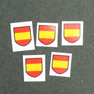 Spanish Single helmet with Black Border decal Transfer for German Helmet Pack of 5