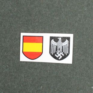 Spanish Helmet Transfers Pair of Helmet Decal with a Black Border to the Spanish Shield