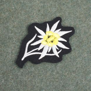 SS Edelweiss Cloth Cap Badge