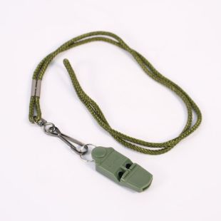 Green No Ball Army Survival Whistle with Lanyard 