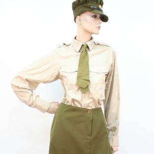 Tan service shirt. Poly Cotton