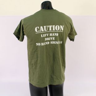 Caution Left hand drive  T-shirt
