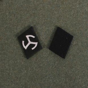 27th SS Div Langemarck collar tabs