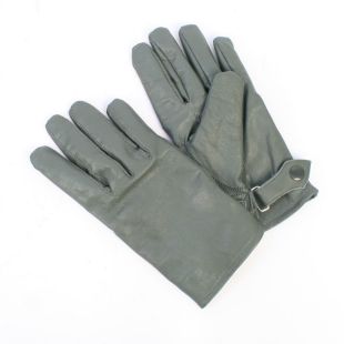 German Grey Leather Gloves