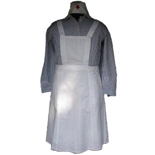 Nurse white cotton apron