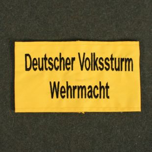 Deutscher Volkssturm Wehrmacht Yellow Armband