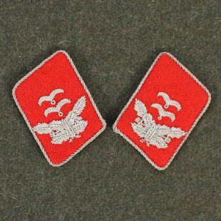 Luftwaffe Officer Flak Oberleutnant Collar Tabs