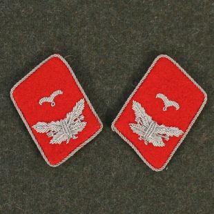 Luftwaffe Officer Flak Leutnant Collar Tabs