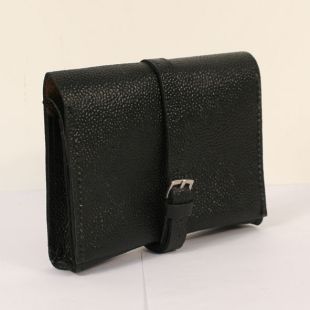 German WW2 Wallet and pass book holder Black Leather