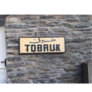 Tobruk Metal Road Sign