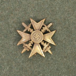 German WW2 Spanish Cross with Swords Bronze