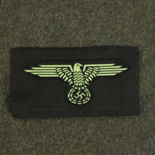 SS Enlisted Mans Cap Eagle Bevo Green
