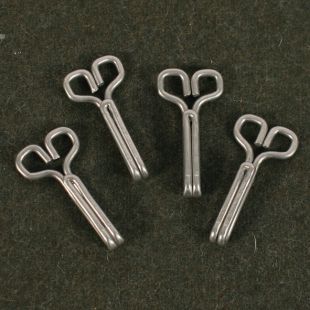 German Tunic Belt Clips 2mm Pack of 4 belt hooks by FAB