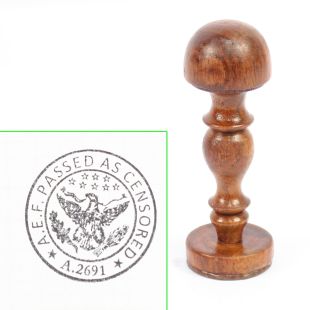 US Army WW2 A.E.F Passed As Censored Rubber Ink Stamp