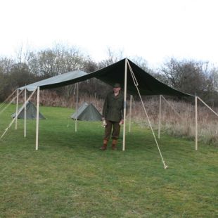 US Army Mess Tent Shelter with Poles, Pegs and Guy ropes 