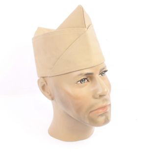 US Army Summer Service Garrison Cap Khaki. Chino by Kay Canvas