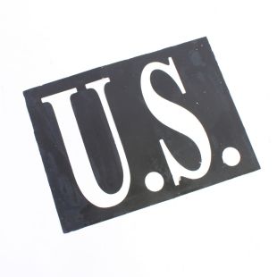 US Army U.S letters Metal Stencil Large