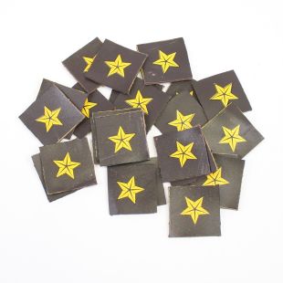 US Leather Patch with Gold Star x 24