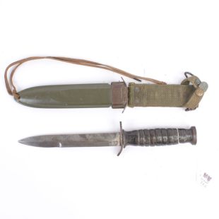 US M3 knife Made by Utica Marked on Blade With M8 Scabbard Original