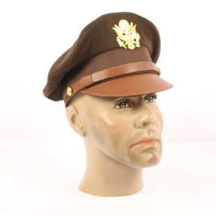 US Officers Service cap. Crusher Cap Brown