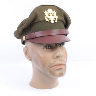 US Officers Service cap. Crusher Cap OD Olive