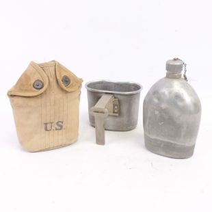 US WW1 M1910 Water bottle Set Original Brauer Bros Mfg Co 8-18
