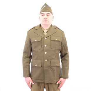 US WW2 4 Pocket A Class Service Tunic Enlisted Mans Coat Wool Serge. 