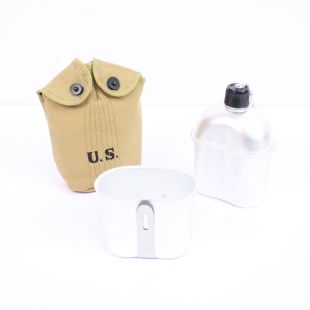 US WW2 Mounted Water Bottle Canteen Set by Combat Serviceable