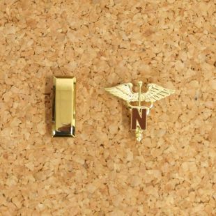 US WW2 Nurse Officer Collar Badge Set For HBT Shirt 2nd Lt