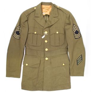 US WW2 Officers 4 Pocket Dress Tunic Original 36"