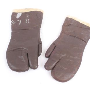 USAAF A9-A Leather Gloves Mittens Sheepskin Large Original