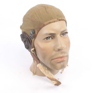 USAAF Flying Helmet Type A-9 with Leather Ear Cups Original Size Small