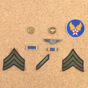 USAAF WW2 Air Force Badge Set For Enlisted Mans Service Dress Uniform