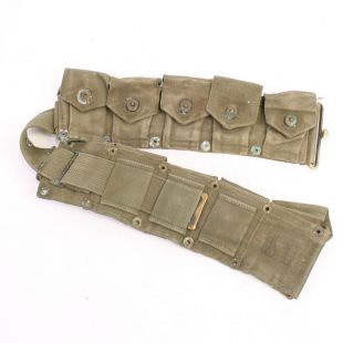 USMC Garand belt OD #7. Original Green Ammo Belt