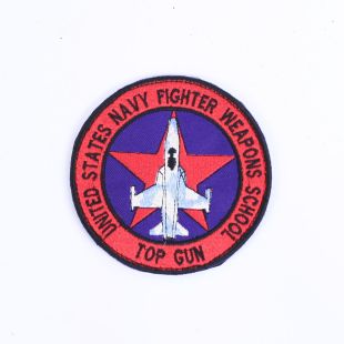 USN Top Gun Fighter Weapons Patch Hook and Loop Backed